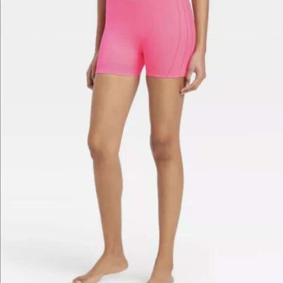 JoyLab XS Bike Shorts Hot Pink Flamingo High Rise - Picture 1 of 7